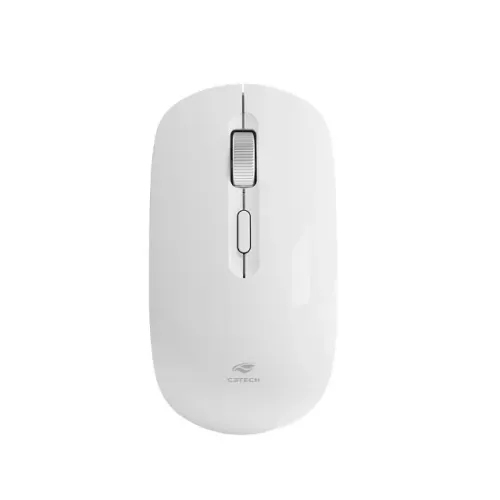 Mouse Sem Fio C3Tech M-W80WH White Recarregável 1.600DPI - WZetta