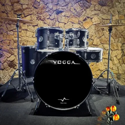 Bateria Vogga Pulse Black Matte - Completa, Nova, Envio