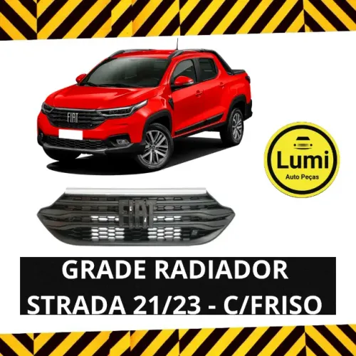 Grade Radiador Strada 21/23 C/Friso Cromado - NOVO!!
