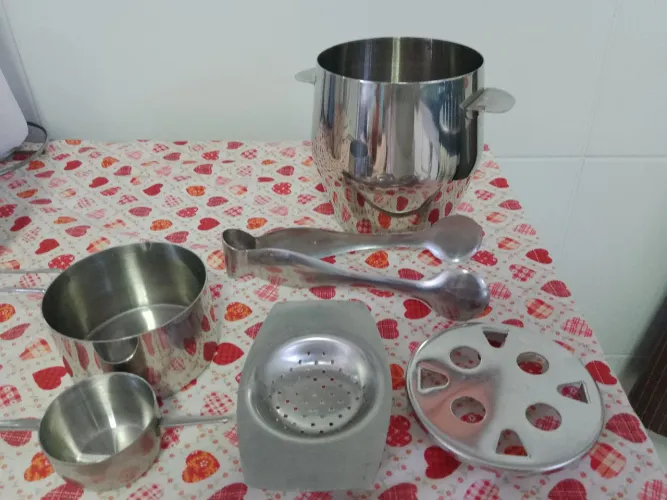 Conjunto coquetel inox Meridional antigo