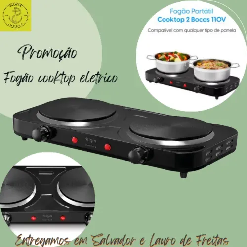 Fogão cooktop elétrica Elgin 2 Bocas
