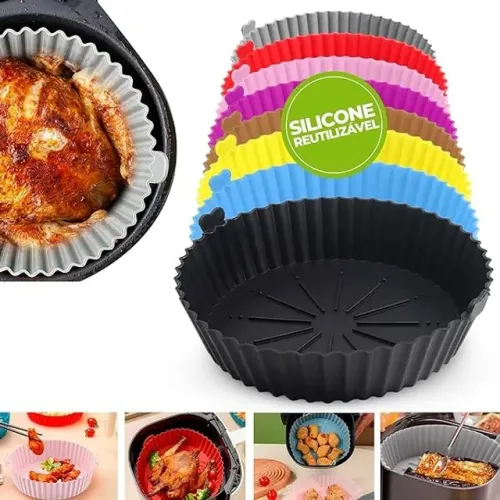 Kit 6 Formas de Silicone para Air Fryer Fritadeira