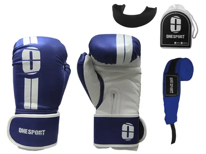 Kit Luvas Boxe/Muay Thai: Top Diamante - One Sport 14.Oz
