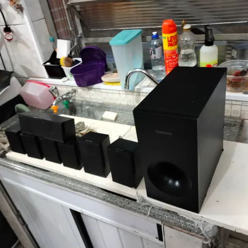 8 caixas do home Samsung HT - F 4505.
