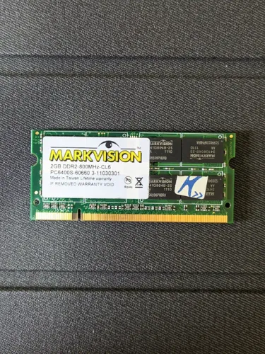 Memória RAM DDR2 2GB 800mhz CL6 p/ notebook - Markvision