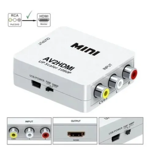 Conversor de Video Rca Av Para Hdmi