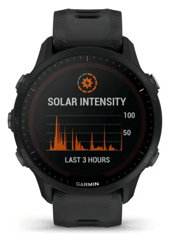 Relógio Garmin Forerunner 955 versão solar Smartwatch, cor preta