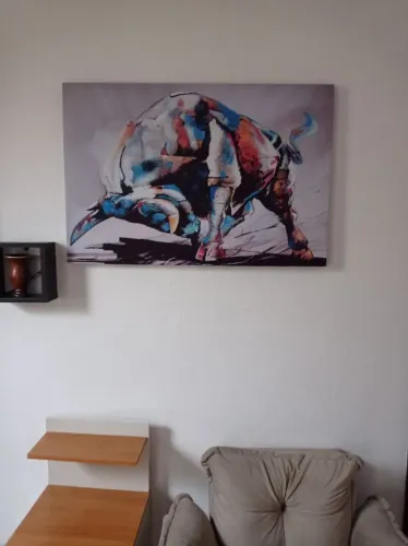 Telas para sala quarto escritório quadros abstrato 60x90  