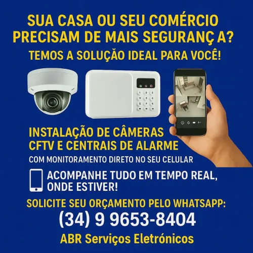 Instalação de câmeras de segurança