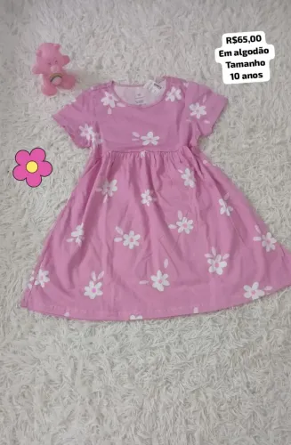 Vestido infantil em algodão conforto e qualidade