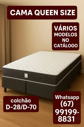 Cama colchões novos garantia sábado veja WhatsApp catálogo 