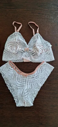Kit 3 peças lingerie renda bicolor tamanhos P - M - G