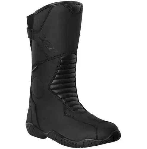 Bota Motociclista X11 Celeste Couro Sintético Cano Longo Fem. Preta