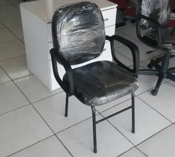 - cadeira diretor fixa com dois braços - frete grátis