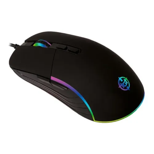 Mouse Gamer TGT GM75, Rainbow, 3600 DPI, 6 Botoes, Preto, Novo, Lacrado