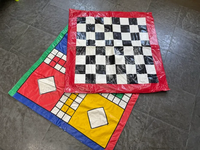 Kit 2 Tapetes Xadrez e Ludo Educativo - 1x1m