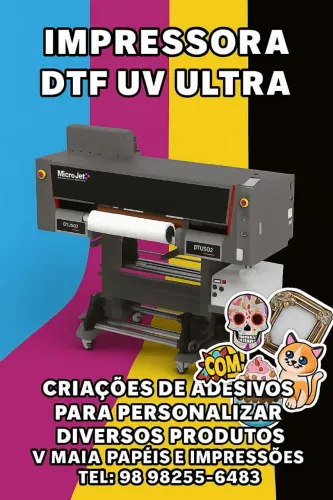 IMPRESSÃO DTF UV ADESIVOS A4/A3/A2/A1 