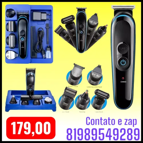 kit de aparador de pelos e barbeador profissional multifuncional