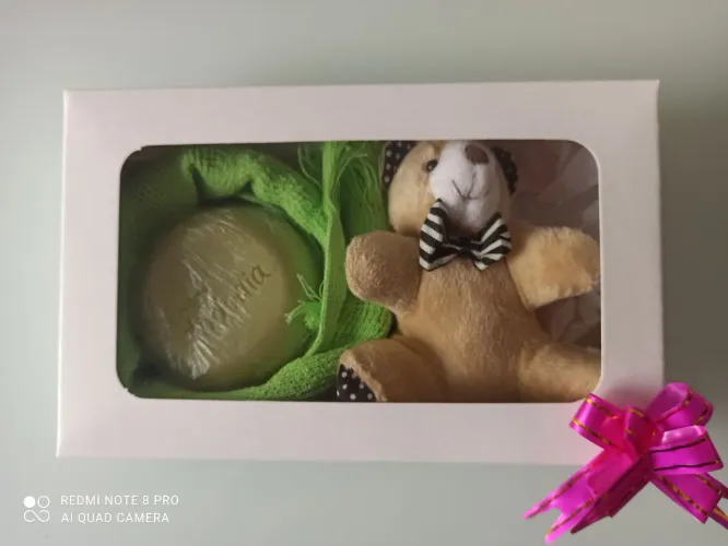 Lindo kit presente sabonete e ursinho