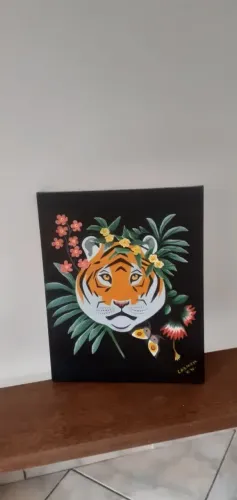 Quadro Decorativo Parede - Tigre 40x50cm