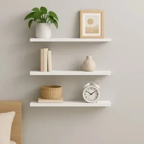 Prateleira Decorativa em MDF Branco 60x20