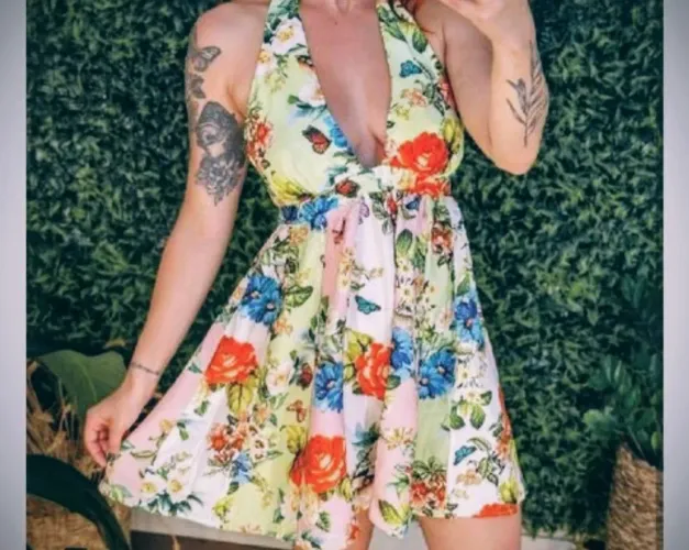 Vestido frente única estampa punto -Farm-PP