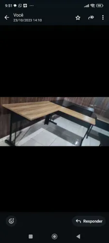 Mesa de Escritório em L pagamento a vista 