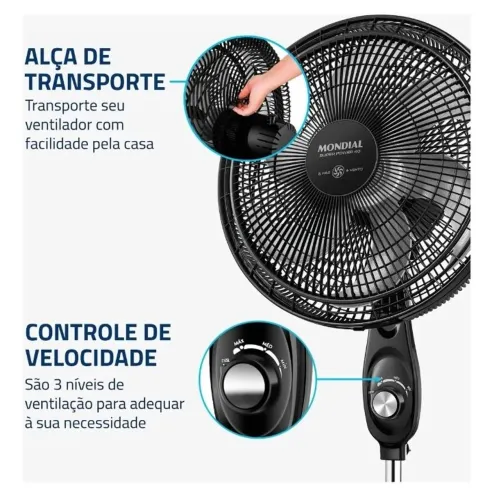Ventilador 40 cm 5 aspas qualidade