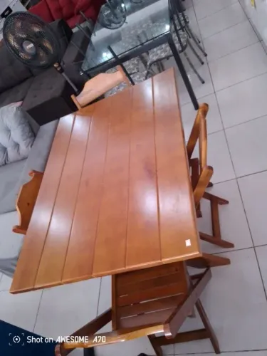 Mesa em madeira de Cedro - ENTREGA E MONTAGEM GRÁTIS