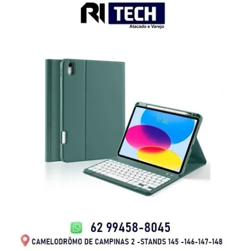 Capa Com Teclado e Slot Caneta Para iPad 10 10.9 A2696 A2757