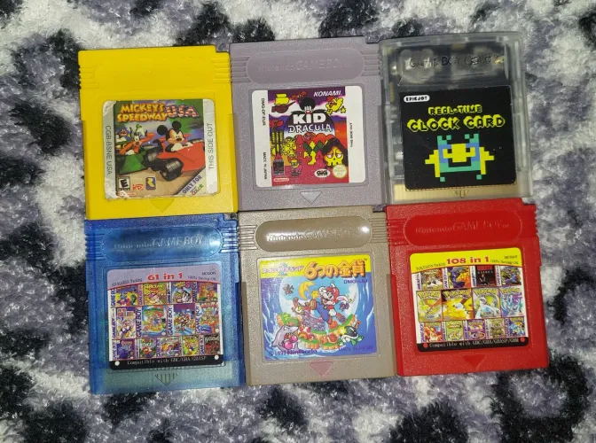 Pacote 6 Cartuchos de Game Boy