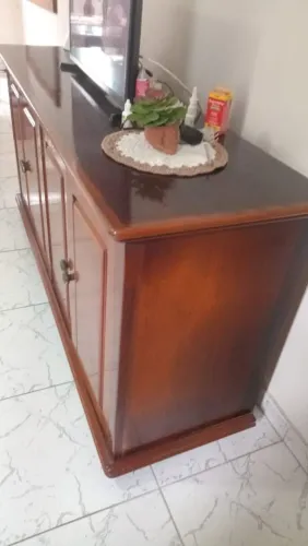 Conjunto sala de jantar madeira, Guarujá