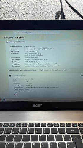 Notebook Acer Aspire F15