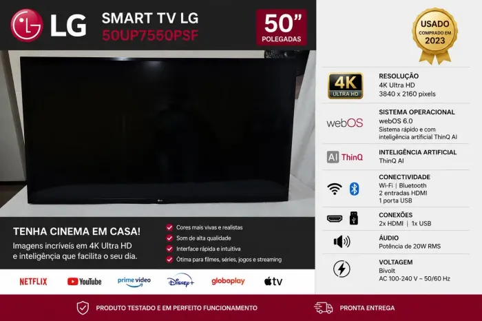 Tv, LG 50 polegadas