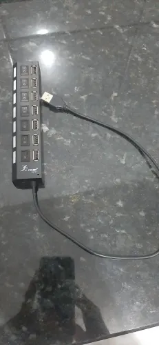 Hub USB 7 Portas Knup HB-T57 com Chave Individual (Semi-novo)