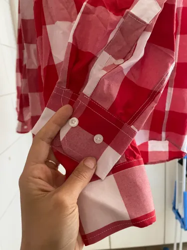 Conjunto camisa xadrez P e G 