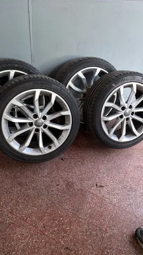 Rodas 18 Audi,Mercedes,bmw,golf Tsi 5/112+ pneus semi novos 