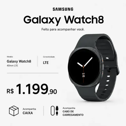 Smartwatch Samsung Galaxy Watch 8 40mm LTE 4G WiFi GPS