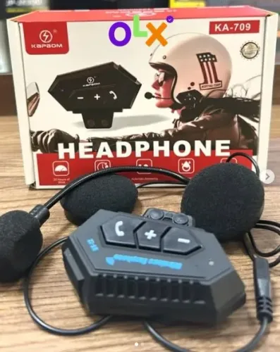 Fone De Ouvido Capacete Com Microfone Duplo Ka-709 Moto Hd