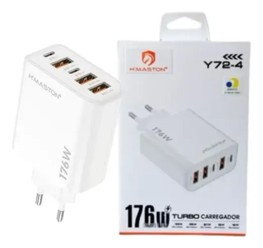 Carregador De 176w Com 3 Usb-a E 2 Usb-c Hmaston