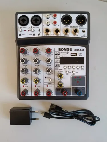 mesa de som 4 canais BMG-04d c/ bluetooth