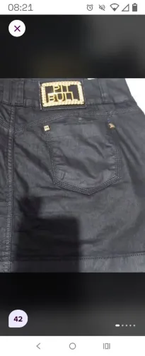 Jardineira Pit Bull jeans preta