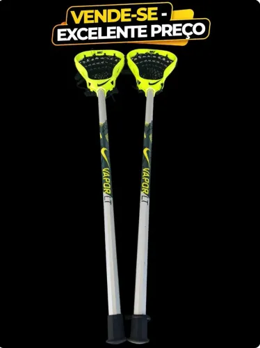 Bastão Nick Vapor para jogos de tacos amarelo marca Lacrosse importado
