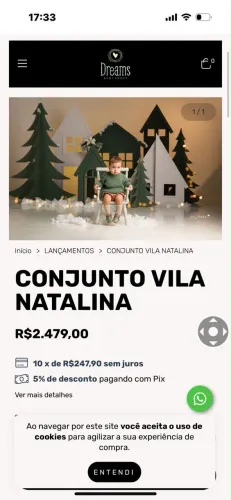 Cenário de Natal fotografia VILA NATALINA