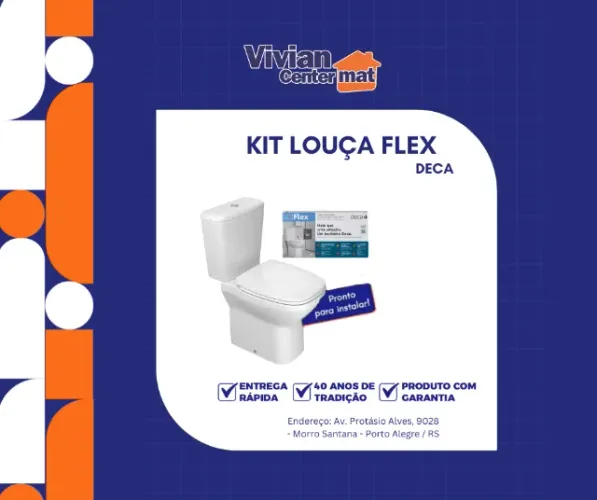 Vaso Sanitário com Caixa Acoplada Kit Flex Deca