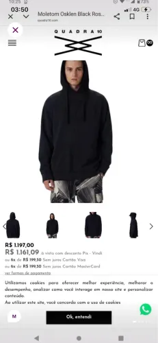 MOLETOM OSKLEN TAMANHO M - novo e original