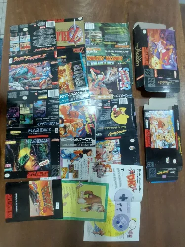 13 encartes super Nintendo
