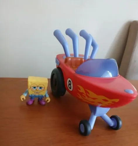 Brinquedo Barco Carro Bob Esponja Imaginext 
