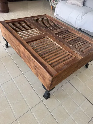 Mesa de centro rústica