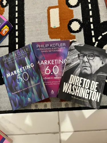 Combo 3 Livros - Marketing 5.0 e 6.0 e Direto de Washington